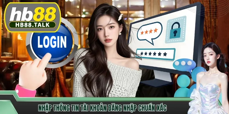 Nhập thông tin tài khoản đăng nhập chuẩn xác